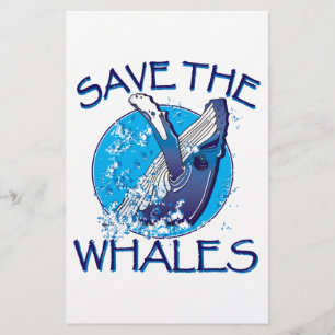 Papeterie Sauvez les baleines