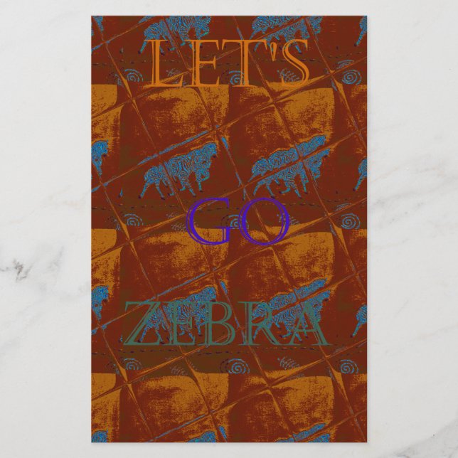 Papeterie Savannah Safari Lets Go Zebra Hakuna Matata mot (Devant)