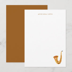 Papeterie saxophone - Carte saxophone personnalisé