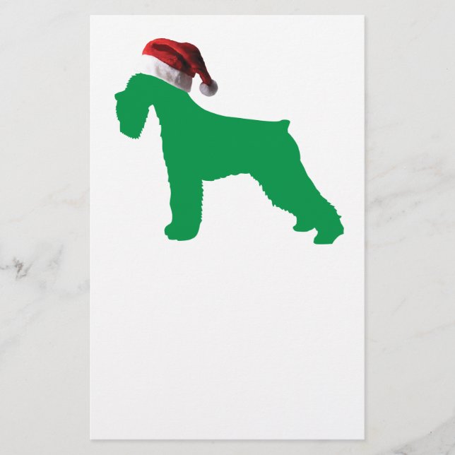 Papeterie Schnauzer de Noël (Devant)