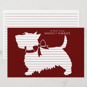 Papeterie Scottish Terrier Scotty Chien Chien Puppy Scottie