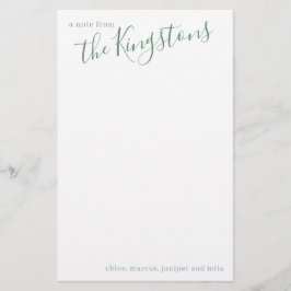 Papeterie Script Juniper Family Name