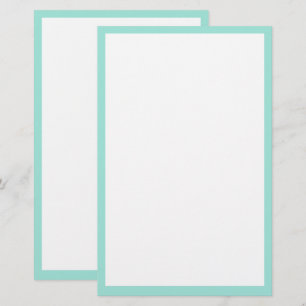 Papeterie Seaglass Sea Green Bordure Lumière Couleur personn