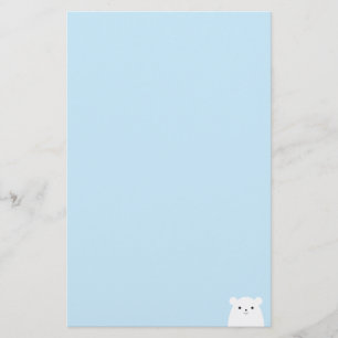 Papeterie semi-transparente d'ours blanc