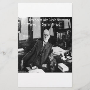 Papeterie Sigmund Freud Dans Son Bureau & Citation de Chat D