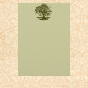 Papeterie Silhouette de chêne ancien Bois rustique
