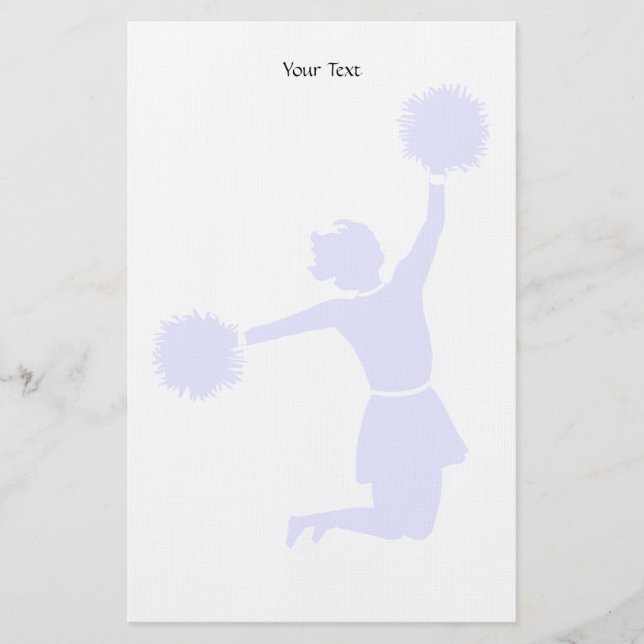 Papeterie Silhouette de pom-pom girl avec Poms sur la (Devant)