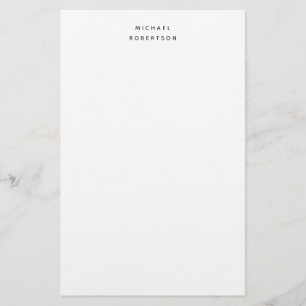 Papeterie Simple Élégant Moderne Minimaliste Blanc