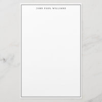 Simple Minimaliste Classique Noir Cadre Bordure Mi