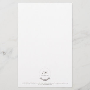 Papeterie Simple moderne Monogram Jeweler Carré Business Car