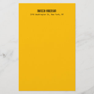 Papeterie Simple Moderne Simple Professionnel Jaune Ambre