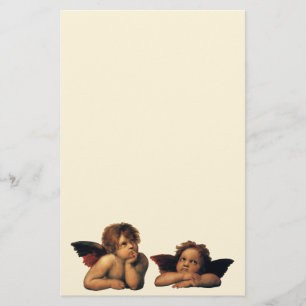 Papeterie Sistine Madonna, détails d'Angels par Raphael San