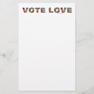 Papeterie SlipperyJoe vote amour égalité fourrure de couleur