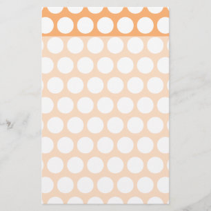 Papeterie Sorbet orange et pois blancs
