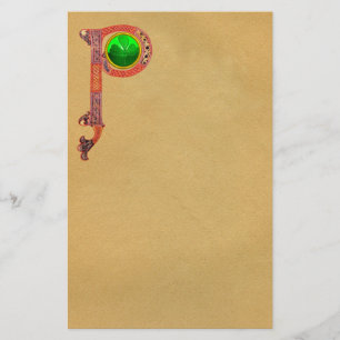 PAPETERIE ST PATRICK'S DAY CÉLTIC P MONOGRAM AVEC SHAMROCK