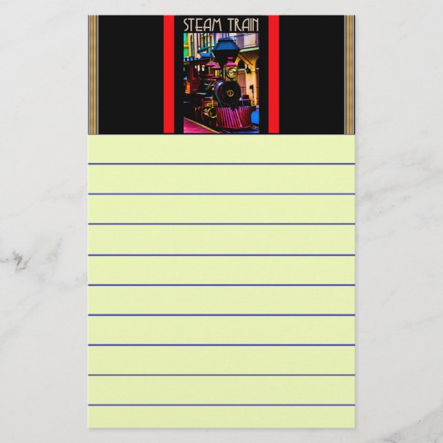 Papeterie Stationerie de train à vapeur (Devant)