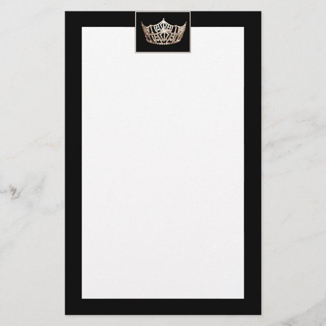 Papeterie Stationery style Crown Borders de Miss America (Devant)