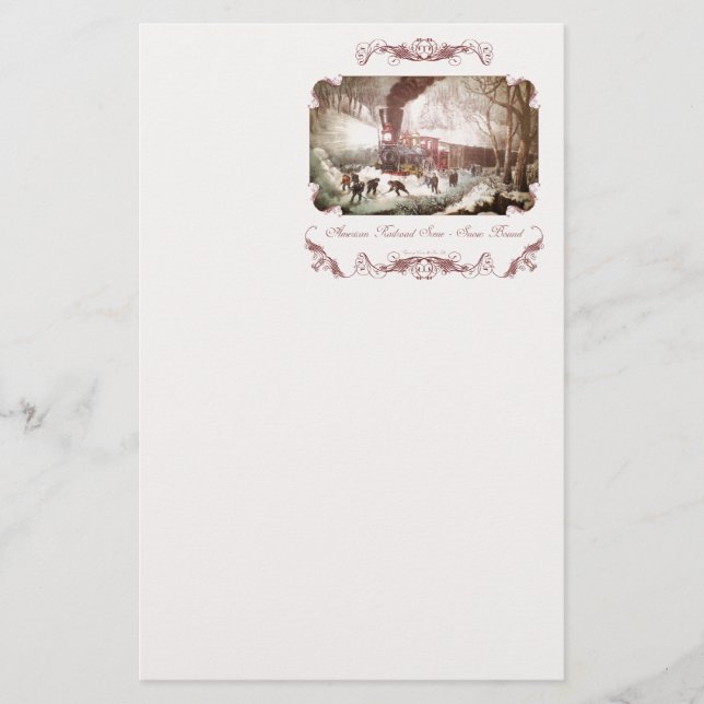 Papeterie Stationnaire De Train À Snowbound (Devant)