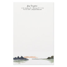 stationnaire personnel de paysage d'aquarelle