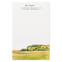 stationnaire personnel de paysage d'aquarelle