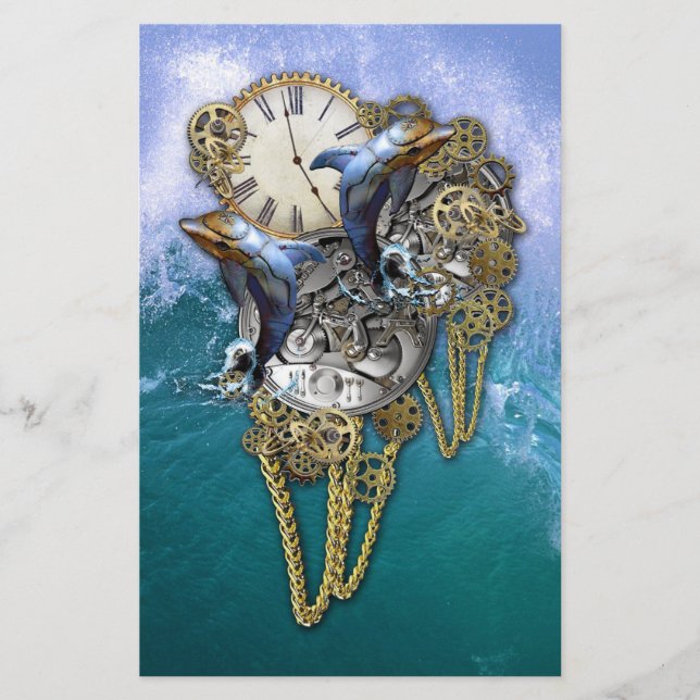 Papeterie Steampunk-Art Temps-Paix Sculpture (Devant)