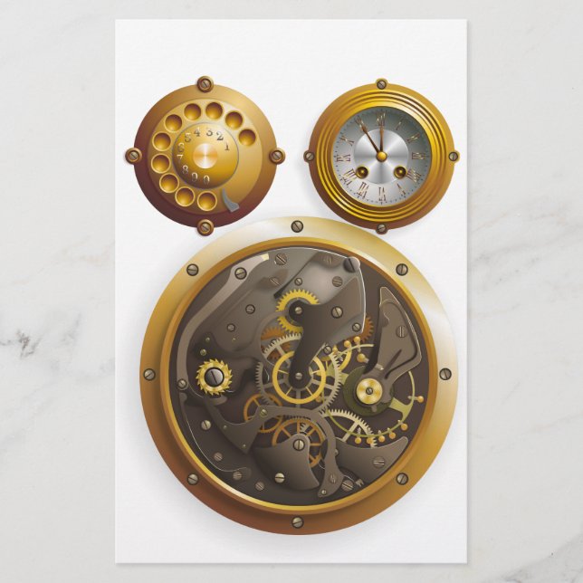 Papeterie Steampunk Uhr (Devant)