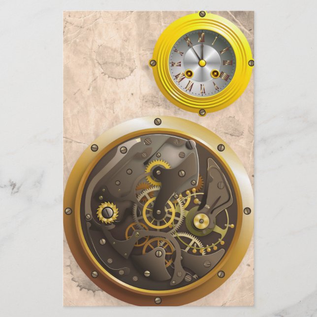 Papeterie Steampunk Uhr (Devant)