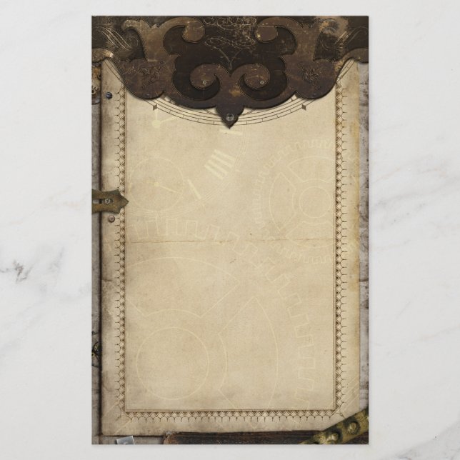 Papeterie Steampunk victorien et vitesses stationnaires (Devant)