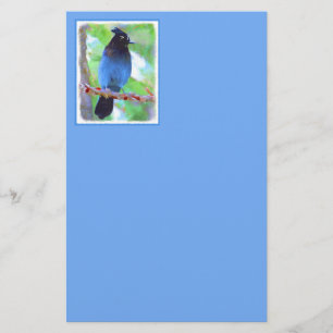 Papeterie Steller's Jay Painting - Art original pour oiseaux
