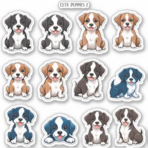 Papeterie Stickers Album de Chiots Mignons