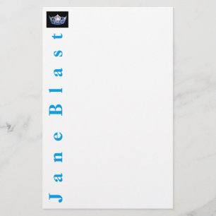Papeterie Style Crown Stationery de Miss America-Turquoise/W