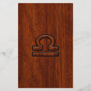 Papeterie Symbole de zodiaque de Balance sur la copie