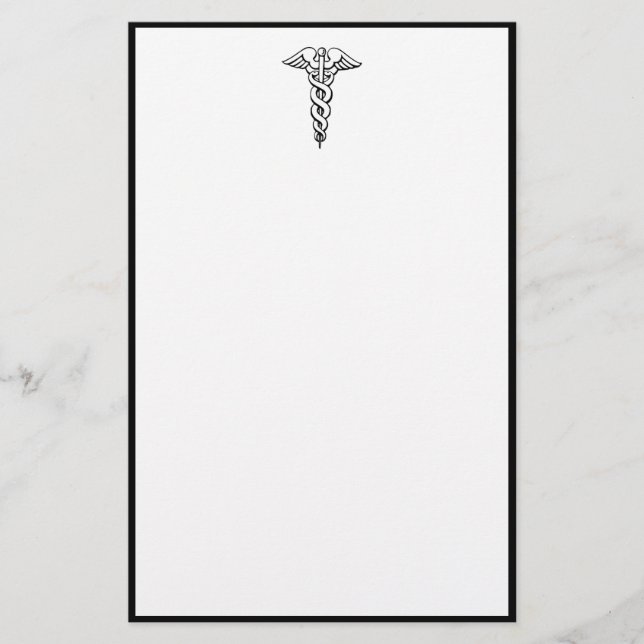 Papeterie Symbole Médicale de Caduceus (Devant)