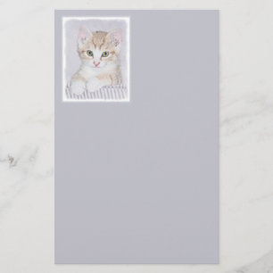 Papeterie Tabby Orange Kitten Peinture - Art Chat original