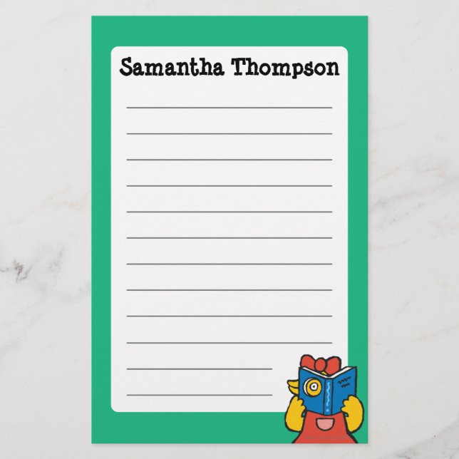 Papeterie Tallulah fait un visage drôle (Devant)