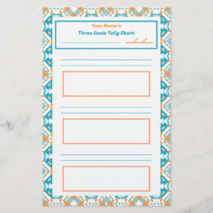 Papeterie Tally Chart Fridge pour la fille de TDA Objectif H
