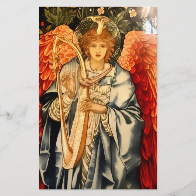 Papeterie "Tapisserie Angel" d'Edward Burne Jones (Devant)