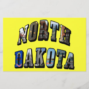 Papeterie Texte de l'image du Dakota du Nord