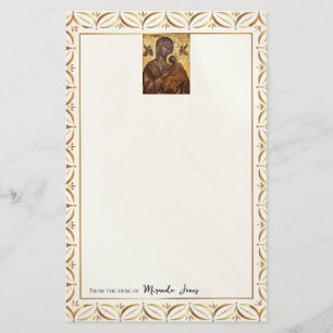 Papeterie Theotokos et Christ enfant chrétien orthodoxe