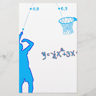 Papeterie Tir de basket-ball et équation quadratique