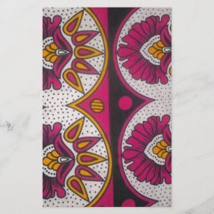 Papeterie Tissu africain coloré Motif Art Print