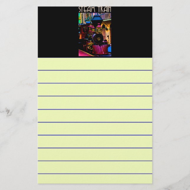 Papeterie Train à vapeur (Devant)