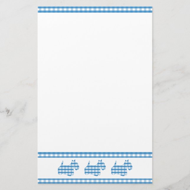 Papeterie Trois chiens écossais En vichy (Devant)