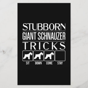 Papeterie Trucs de Schnauzer Géant Stubborn, Schna Géant Fun