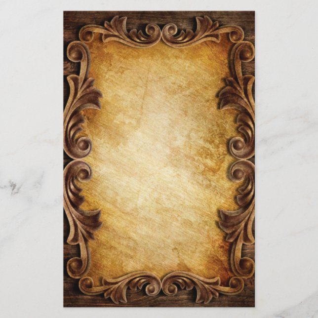 Papeterie typographie rustique mariage campagnard occidental (Devant)