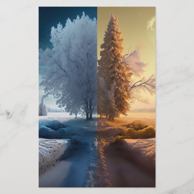 Papeterie Un jour en hiver (Devant)