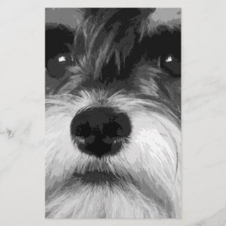 Papeterie Un Schnauzer miniature noir et blanc