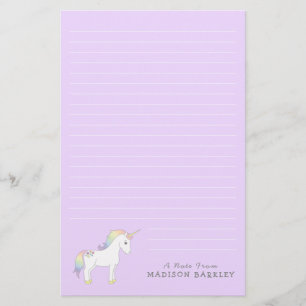 Papeterie Unicorn Cute Kids Pastel