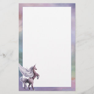Papeterie Unicorn magique Aquarelle couleur Imaginaire pas