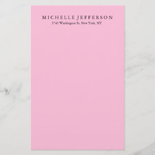 Papeterie Unique Élégant Moderne Élégant Rose